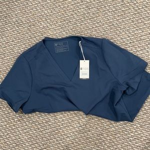 NWT Figs Casma Scrub Top Dark Harbour